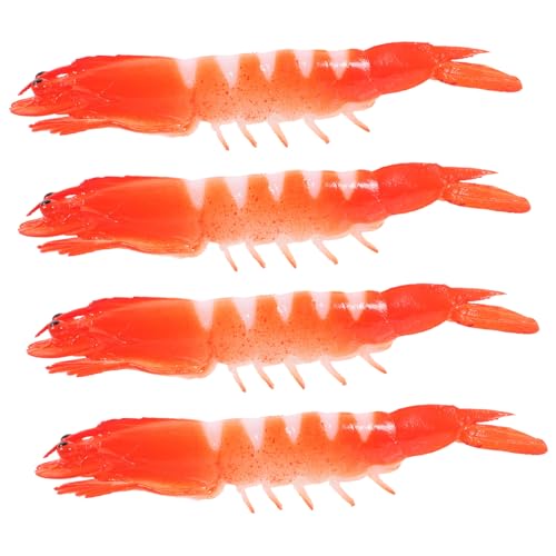 FOYTOKI 4 Stück Künstliche Garnelen Deko Garnelenfiguren Lebendiges Garnelenhandwerk Modell Eines Meeresbewohners Meerestiermodell Meeresfrüchte-Modell Meereslebewesen-Modell PVC FOYTOKI 4 Stück Künstliche Garnelen Deko Garnelenfiguren Lebendiges Garnelenhandwerk Modell Eines Meeresbewohners Meerestiermodell Meeresfrüchte-Modell Meereslebewesen-Modell PVC von FOYTOKI