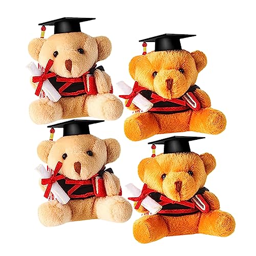 FOYTOKI 4 Stück Teiliges Bär Geschenkset Niedliche Abschlussbärchen aus Weichem für Graduierungsfeiern Bezaubernde Dekoration von FOYTOKI