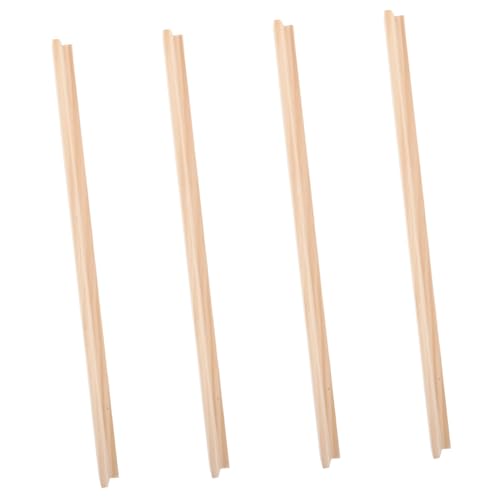 FOYTOKI 4 Stück Teiliges Domino Holztablett Robuste Unvollendete Holz Domino Halter für Mexican Train Mahjong und Brettspiele Stabile Aufbewahrung und Anzeige für Dominosteine von FOYTOKI