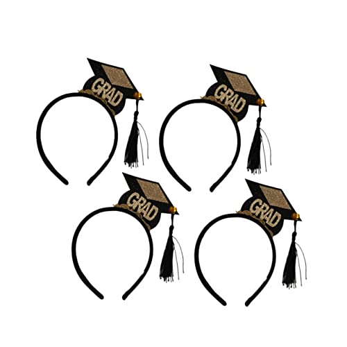 FOYTOKI 4 Stück Teiliges Mini Quasten Hut Haarreifen Leichter Haarschmuck für Abschlussfeier Modisches Partyzubehör für Damen Einzigartige Kopfbedeckung für Schulabschluss und Festliche FOYTOKI 4 Stück Teiliges Mini Quasten Hut Haarreifen Leichter Haarschmuck für Abschlussfeier Modisches Partyzubehör für Damen Einzigartige Kopfbedeckung für Schulabschluss und Festliche von FOYTOKI