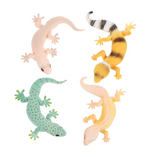 FOYTOKI 4 Stück Tiermodell lernspiele Kinder Spielzeug für Kinder realistisches Figurenmodell realistische Wilde Tiere Gecko-Figur Tierfigur Kleine Tiere Zubehör schmücken von FOYTOKI