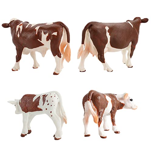 FOYTOKI 4 Stück Bauernhof Tiermodell Simulierte Kuhfiguren für Kinder Pädagogisches Spielzeug für Kreatives Lernen und Fantasie FOYTOKI 4 Stück Bauernhof Tiermodell Simulierte Kuhfiguren für Kinder Pädagogisches Spielzeug für Kreatives Lernen und Fantasie von FOYTOKI