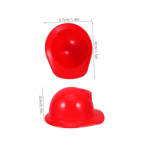 FOYTOKI 40 Stück Teiliges Mini Sicherheitshelm aus Leichtem Kunststoff in Rot Blau Gelb und Weiß Dekorative Bauhelm Miniatur für Puppen Flaschen Partys und Vielseitige Dekoideen von FOYTOKI
