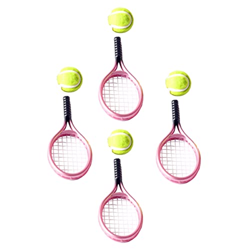 FOYTOKI 4Sätze Tennisschläger mit Modellen Dekorative Mini Zubehörteile für Puppen und Szenen Robustes Kunststoffmaterial für Langlebige Nutzung FOYTOKI 4Sätze Tennisschläger mit Modellen Dekorative Mini Zubehörteile für Puppen und Szenen Robustes Kunststoffmaterial für Langlebige Nutzung von FOYTOKI