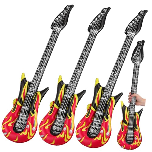 FOYTOKI 4Stücke Aufblasbare Gitarren für Musikinstrumente für Partys und Bühnenrequisiten Wiederverwendbar und Langlebig Deko für Jede Veranstaltung FOYTOKI 4Stücke Aufblasbare Gitarren für Musikinstrumente für Partys und Bühnenrequisiten Wiederverwendbar und Langlebig Deko für Jede Veranstaltung von FOYTOKI