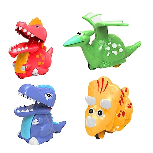 FOYTOKI 4Stücke Drück und Fahr Dinosaurier Auto für Kleinkinder Lustige Fahrzeuge Kreativität und Spielspaß FOYTOKI 4Stücke Drück und Fahr Dinosaurier Auto für Kleinkinder Lustige Fahrzeuge Kreativität und Spielspaß von FOYTOKI