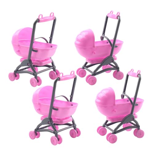 FOYTOKI 4Stücke Kinderwagen Realistisches Puppenwagen Zubehör für Babypuppen Rosa für Kreatives Rollenspiel und Fantasievolles FOYTOKI 4Stücke Kinderwagen Realistisches Puppenwagen Zubehör für Babypuppen Rosa für Kreatives Rollenspiel und Fantasievolles von FOYTOKI