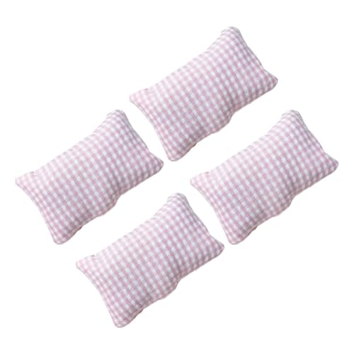 FOYTOKI 4Stücke Kissen für Puppenhaus Teiliges aus Dekorative Kissen für Puppenmöbel DIY Zubehör für Schlafzimmer und Kinderzimmer Kompakter von FOYTOKI