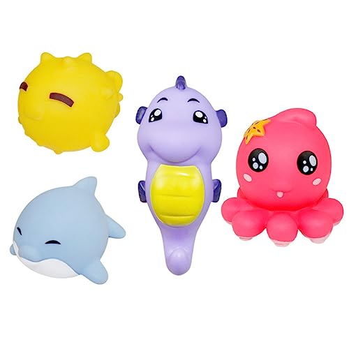 FOYTOKI 4Stücke Teiliges Badespielzeug Lustige Quietschende Tierfiguren Hippocampal und Oktopusform Perfektes Kinderspielzeug für Badewanne Sicher und Farbenfroh FOYTOKI 4Stücke Teiliges Badespielzeug Lustige Quietschende Tierfiguren Hippocampal und Oktopusform Perfektes Kinderspielzeug für Badewanne Sicher und Farbenfroh von FOYTOKI
