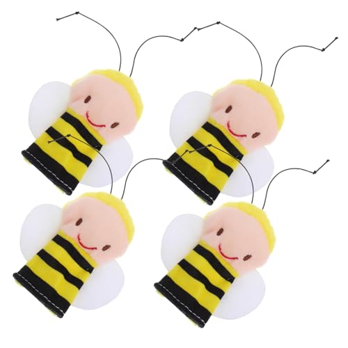 FOYTOKI 4Stücke Weiche Plüsch Bienen Fingerpuppen für Tier Fingerpuppen aus Hochwertigem Plüsch die Früherziehung und Kreatives Handgefertigte Details und Lustiges Design FOYTOKI 4Stücke Weiche Plüsch Bienen Fingerpuppen für Tier Fingerpuppen aus Hochwertigem Plüsch die Früherziehung und Kreatives Handgefertigte Details und Lustiges Design von FOYTOKI