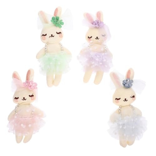 FOYTOKI 4pcs Osterhasen Puppen Figur Plüsch Kaninchenpuppe Osterhasen Dekoration Süßes Tierplüschfest -Ornament Für Kinder Und Erwachsene von FOYTOKI