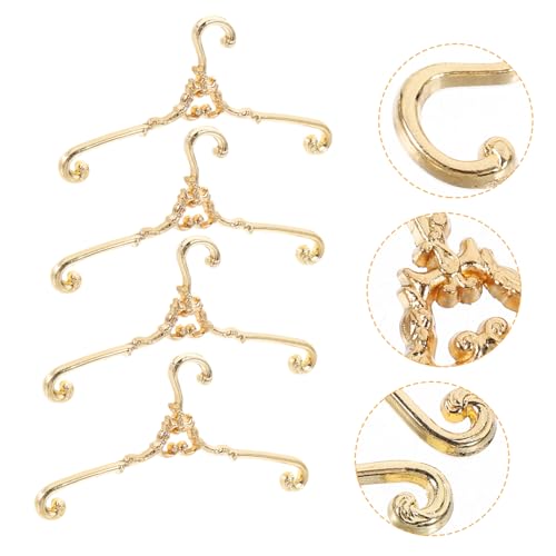 FOYTOKI 5 Stück Kleiderbügel für Puppen Hochwertige Puppenkleiderbügel für Puppenhaus Zubehör für Puppenbekleidung Goldfarbene Hänger FOYTOKI 5 Stück Kleiderbügel für Puppen Hochwertige Puppenkleiderbügel für Puppenhaus Zubehör für Puppenbekleidung Goldfarbene Hänger von FOYTOKI