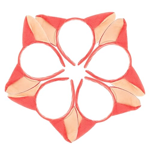 FOYTOKI 5 Stück Teiliges Fuchsohren Haarband für Party Cosplay Mädchen Niedliches Tierohren Stirnband Charmantes Kostümzubehör für Festivals und Verkleidungen von FOYTOKI