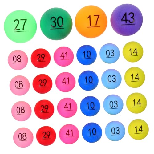 FOYTOKI 50 Stück Digitale Zweifarbige Unterhaltungsbälle Kunststoffball Requisiten Spielbälle Requisiten Kleine Bälle Calling Bälle Kunststoffbälle Farbige Bälle Tombola Bälle von FOYTOKI