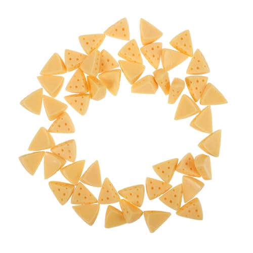 FOYTOKI 50Stücke Käsemodelle Lebensnahe Simulationskäsefiguren für DIY Bastelprojekte Dekoration für Bäckerei und Kreative Kunstprojekte von FOYTOKI