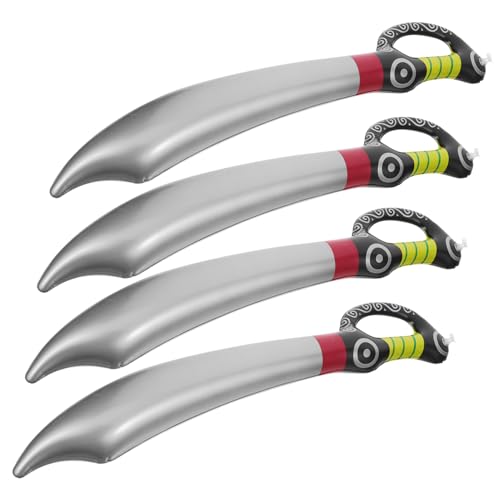 FOYTOKI Aufblasbare Piratenschwerter für Kinder 5 Stücke PVC Schwertspielzeug Lustige Requisiten für Piratenpartys Halloween Bühnenauftritte von FOYTOKI