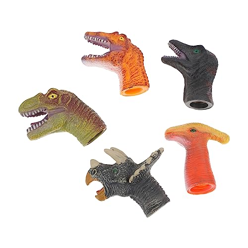 FOYTOKI 5Stücke Dinosaurier Fingerpuppen Interaktive Handpuppen für Kreatives Hand Augen Koordination und Eltern Junge Mädchen Beziehung von FOYTOKI