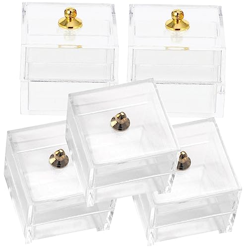 FOYTOKI 5Stücke Kunststoffbox Teiliges Transparente Aufbewahrungsbox für Puppenhaus Dekoration für Mini Hausmöbel im Schlafzimmer oder Esszimmer DIY Mini Zubehör FOYTOKI 5Stücke Kunststoffbox Teiliges Transparente Aufbewahrungsbox für Puppenhaus Dekoration für Mini Hausmöbel im Schlafzimmer oder Esszimmer DIY Mini Zubehör von FOYTOKI
