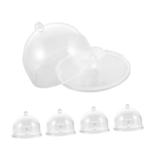 FOYTOKI 5Stücke Mini Tortenständer aus Kunststoff Teiliges Zubehör für Puppenhaus Transparente Dessertplatten für Kuchen und Süßigkeiten Kreatives von FOYTOKI