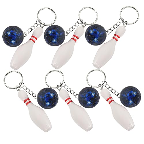 FOYTOKI 6 Stück Bowling Pin Schlüsselanhänger Bowling Kugel und Pin Anhänger für für Partys und FOYTOKI 6 Stück Bowling Pin Schlüsselanhänger Bowling Kugel und Pin Anhänger für für Partys und von FOYTOKI