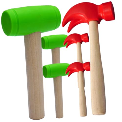 FOYTOKI 6 Stück Kleine Holzhammer Rollenspiele Hammerspielzeug Hammerspielzeug Kinderspielzeug Hammerspielzeug Für Kinder Kleines Schlagspielzeug Kinderspielzeug von FOYTOKI
