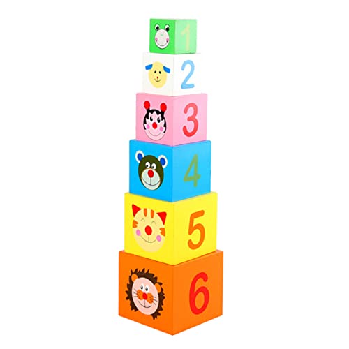 FOYTOKI 6 Stück Nesting Block für Teiliges Lernspielzeug zur Frühen der Motorik und Farberkennung Zuhause Kindergarten und Vorschule von FOYTOKI