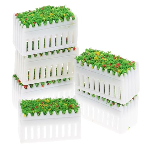 FOYTOKI 6 Stück Pflanzen Teilig für Puppenhaus Künstliche Blumenbeete aus Hochwertigem Resin für Feengarten Dekoration und Garten für DIY Projekte Zufällige Farbe von FOYTOKI