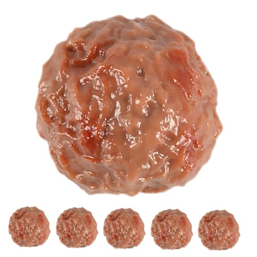 FOYTOKI 6 Stück Simuliertes Rindfleischballmodell hühner gefälschtes Rindfleisch realistisches Rindfleisch für Fake-Food-Rindfleischbällchen PVC-Fleischbällchen vom Rind Brown FOYTOKI 6 Stück Simuliertes Rindfleischballmodell hühner gefälschtes Rindfleisch realistisches Rindfleisch für Fake-Food-Rindfleischbällchen PVC-Fleischbällchen vom Rind Brown von FOYTOKI