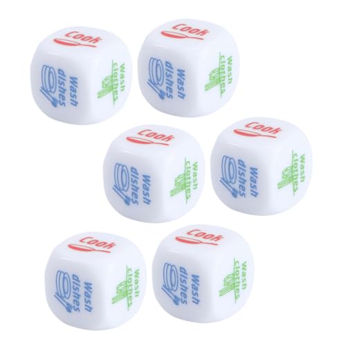 FOYTOKI 6 Stück Teiliges Acryl Würfelspiel für Lustige zur Verteilung von Hausarbeiten für Mehr Spaß FOYTOKI 6 Stück Teiliges Acryl Würfelspiel für Lustige zur Verteilung von Hausarbeiten für Mehr Spaß von FOYTOKI