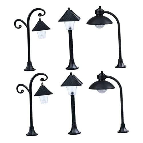 FOYTOKI 6 Stück Teiliges Straßenlaternen Modell Lampen für Micro Landschaft Dekoration für Puppenhausmodelle und Langlebig FOYTOKI 6 Stück Teiliges Straßenlaternen Modell Lampen für Micro Landschaft Dekoration für Puppenhausmodelle und Langlebig von FOYTOKI