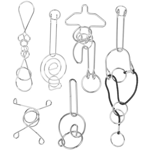FOYTOKI 6 Stück Teiliges aus Traditionellen Knotenspielzeugen Intelligente Spiele für Geduld und Konzentration für Familien und Bürogames von FOYTOKI