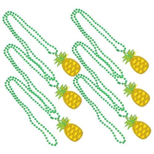 FOYTOKI 6 Stücke Tropical Ananas Schmuck Aloha Halskette Sommer Geburtstag Dekorationen Hawaiian Thema Party Supplies Home Decor Zubehör von FOYTOKI
