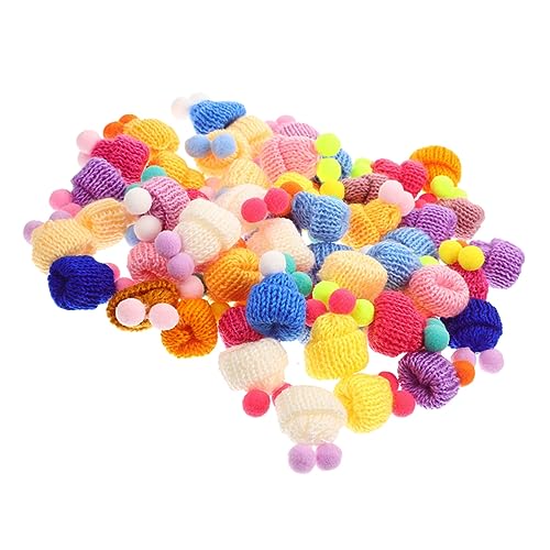 FOYTOKI 60Stücke Mini Strickmützen für Puppen Weihnachtliche DIY Hut Dekorationen aus Gestricktem für Bastelprojekte Schmuckherstellung und Kreative FOYTOKI 60Stücke Mini Strickmützen für Puppen Weihnachtliche DIY Hut Dekorationen aus Gestricktem für Bastelprojekte Schmuckherstellung und Kreative von FOYTOKI