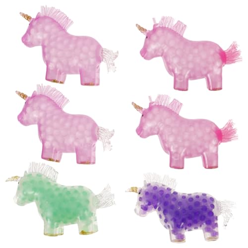 FOYTOKI 6Stücke Einhorn Quetschspielzeug Stressabbau für TPR Einhorn Partygeschenk für Erwachsene von FOYTOKI