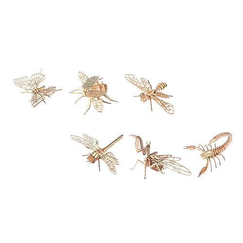 FOYTOKI 6Stücke Holz Insekten Puzzle Teiliges Modellbau für Pädagogisches Holzspielzeug Kreativität und Geduld Hochwertige Verarbeitung und Kompaktes Design FOYTOKI 6Stücke Holz Insekten Puzzle Teiliges Modellbau für Pädagogisches Holzspielzeug Kreativität und Geduld Hochwertige Verarbeitung und Kompaktes Design von FOYTOKI