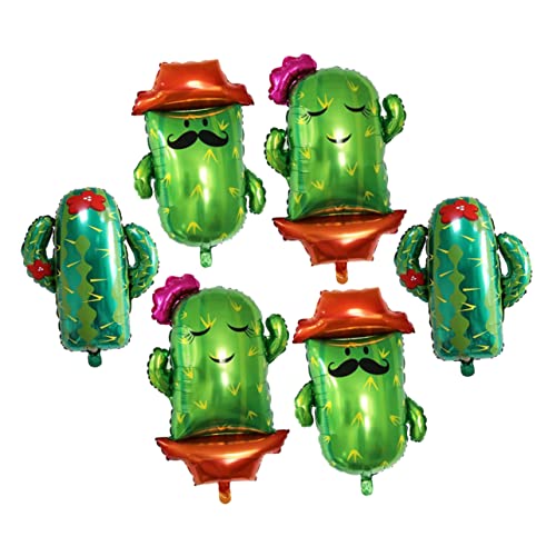 FOYTOKI 6Stücke Kaktus Luftballons Große Party Dekorationen für Babyparty und Hochzeit Lebendige Kaktusform Strapazierfähiges Material für Innen von FOYTOKI