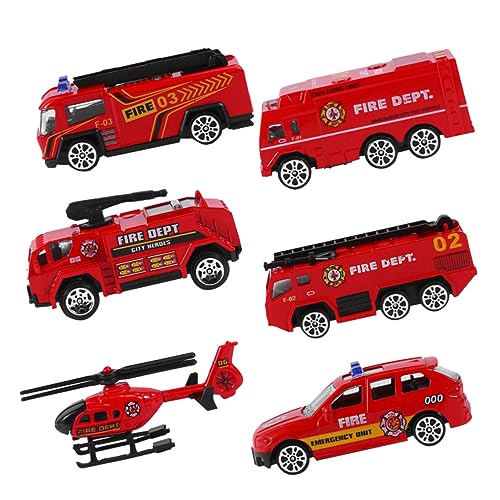 FOYTOKI 6Stücke Teiliges Feuerwehrspielzeug mit Trägheitssteuerung für Spaßspielzeug für Rollenspiele und an Besonderen Anlässen von FOYTOKI