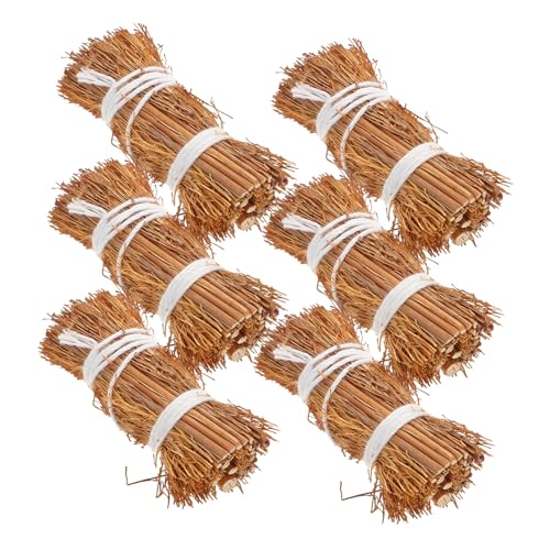 FOYTOKI 6pcs Mini Haystack Figuren Handgefertigtes Miniatur -heuballen Für Puppenhaus DIY -zubehör 6,5 cm Sandtisch Dekorationen Kunstballen Für Handwerk von FOYTOKI