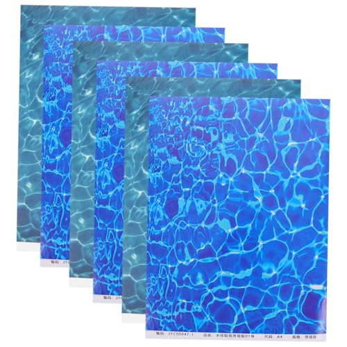 FOYTOKI 6pcs Realistic Water Ripple Paper Für DIY Micro Landscape Models Architekturmodell Sand Tischstrom Miniatur -Landschaft Craft River Effect Sheets Im Freien von FOYTOKI
