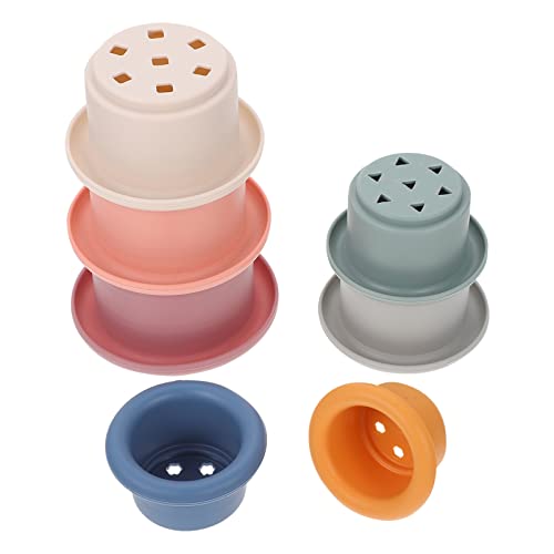 FOYTOKI 7Stücke Teiliges Badestapelbecher Sicheres Langlebiges Badespielzeug für Ab Monaten Fördert Kreativität und Motorik im Wasser FOYTOKI 7Stücke Teiliges Badestapelbecher Sicheres Langlebiges Badespielzeug für Ab Monaten Fördert Kreativität und Motorik im Wasser von FOYTOKI