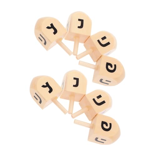 FOYTOKI 8 Stück Hölzerne Chanukka-Dreidel: Holzkreisel, Kleine Spiele, Spielzeug Für Jüdische Chanukka-Partys Im Innen- Und Außenbereich FOYTOKI 8 Stück Hölzerne Chanukka-Dreidel: Holzkreisel, Kleine Spiele, Spielzeug Für Jüdische Chanukka-Partys Im Innen- Und Außenbereich von FOYTOKI
