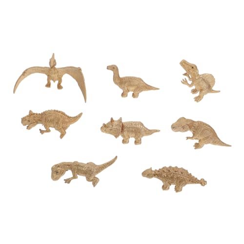 FOYTOKI 8 Stück Teiliges Goldene Dinosaurier Figuren Kreative Spielzeuge für Geburtstagsfeiern Deko und Lernzwecke Fördert Fantasie und Koordination von FOYTOKI