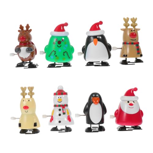 FOYTOKI 8 Stücke Weihnachten Kinder Uhrwerk Spielzeug Neuheit Uhrwerk Walking Jump Lustige Spielzeug von FOYTOKI