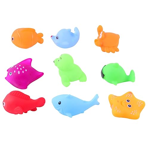 FOYTOKI 9 Stück Teiliges Badespielzeug mit Tierdesign Geräuschfunktion Wasserspielzeug für Kleinkinder und Junge Mädchen für Badewanne Fördert die Kognitive Entwicklung und Sorgt für Spaß FOYTOKI 9 Stück Teiliges Badespielzeug mit Tierdesign Geräuschfunktion Wasserspielzeug für Kleinkinder und Junge Mädchen für Badewanne Fördert die Kognitive Entwicklung und Sorgt für Spaß von FOYTOKI
