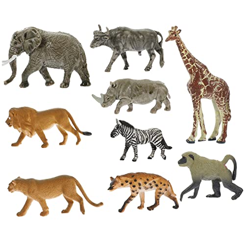 FOYTOKI 9Stücke Teiliges Afrikanischer Tierfiguren aus Realistische Dekoration für Kinderzimmer Lernspielzeug und Fotorequisite für Deko Styles für Jungen von FOYTOKI