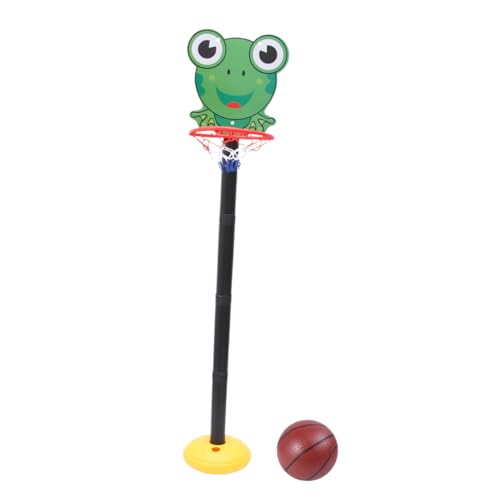 FOYTOKI Basketballspielzeug Set Cartoon Frosch Basketball Rack Höhenverstellbar für Drinnen und Draußen Sicheres aus Fördert Basketballfähigkeiten und Familieninteraktion von FOYTOKI