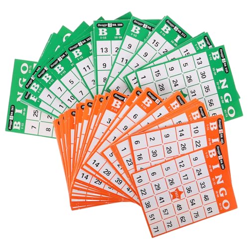 FOYTOKI Bingo Spielkarten Kreative Karten für Spaßspiele mit Freunden aus Beschichtetem Papier für Familienfeiern und Fundraiser Zufällige von FOYTOKI