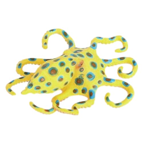 FOYTOKI Blue Ring Octopus -Modell Meerestiere Krake Meeresspielzeug kleine Oktopusstatue Meerestierfigur Simulation von Tierfiguren Tintenfischskulptur Plastik Yellow FOYTOKI Blue Ring Octopus -Modell Meerestiere Krake Meeresspielzeug kleine Oktopusstatue Meerestierfigur Simulation von Tierfiguren Tintenfischskulptur Plastik Yellow von FOYTOKI