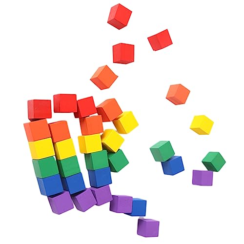 FOYTOKI Bunte Holzbausteine Kleine Quadratische Würfel Für Kreatives Und Bastelmaterial Große Holzklötze Zum Bauen Und FOYTOKI Bunte Holzbausteine Kleine Quadratische Würfel Für Kreatives Und Bastelmaterial Große Holzklötze Zum Bauen Und von FOYTOKI