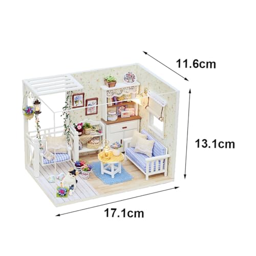 FOYTOKI DIY Miniatur Haus Modell Bausatz Handgefertigtes Kleines Holzhaus zum Selberbauen Kreatives Mini Apartment für Fördert Fantasie und Gemeinsames Basteln Sicheres Material für FOYTOKI DIY Miniatur Haus Modell Bausatz Handgefertigtes Kleines Holzhaus zum Selberbauen Kreatives Mini Apartment für Fördert Fantasie und Gemeinsames Basteln Sicheres Material für von FOYTOKI